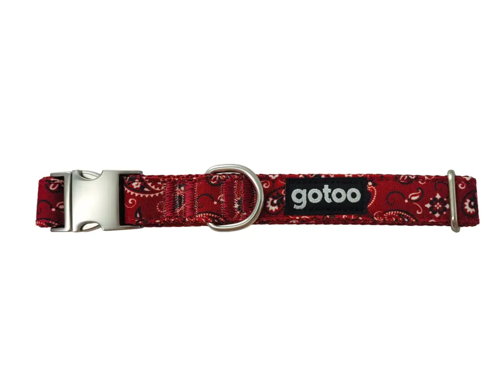 Gotoo - Collier en Paisley Rouge pour chien Soldes