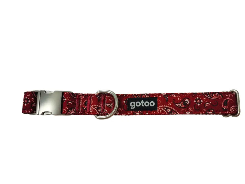 Dernière Chance Gotoo – Collier en Paisley Rouge pour chien