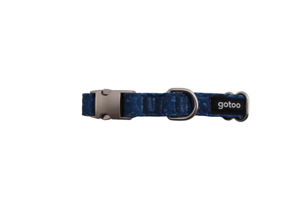 Gotoo- Collier Bleu Cachemire pour Chien Réduction