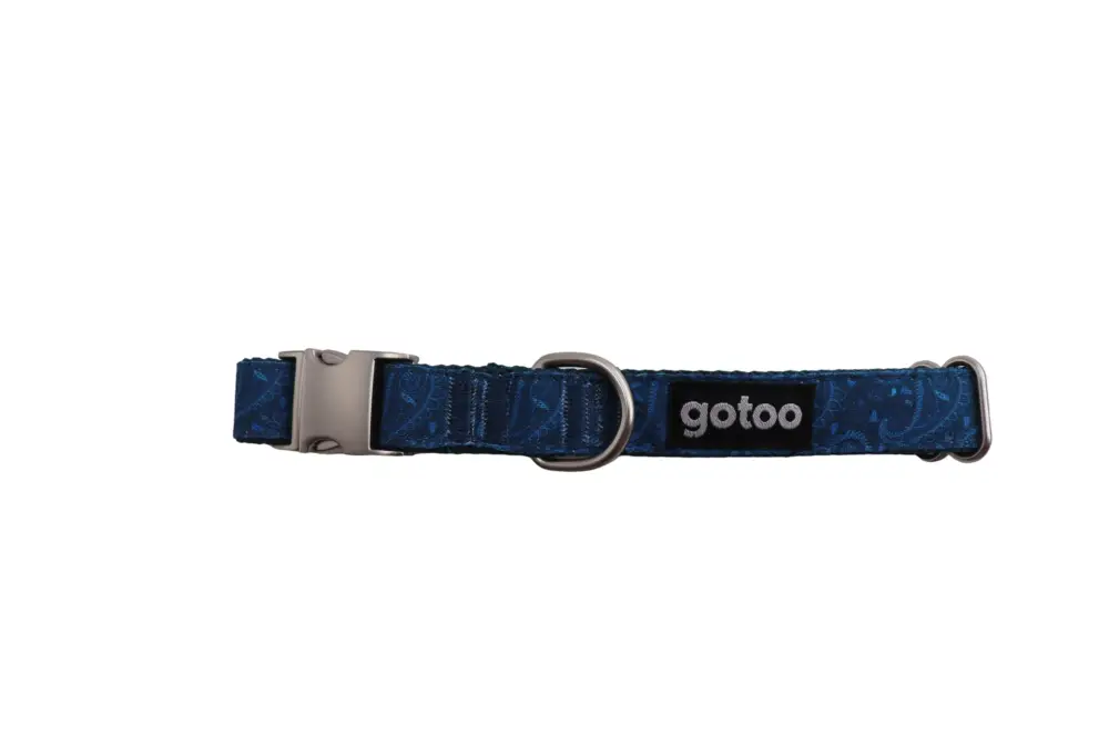 Usine Directe Gotoo- Collier Bleu Cachemire pour Chien