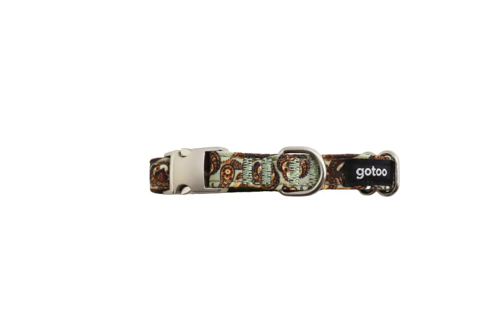 Marque Gotoo – Collier en Paisley Khaki pour Chien