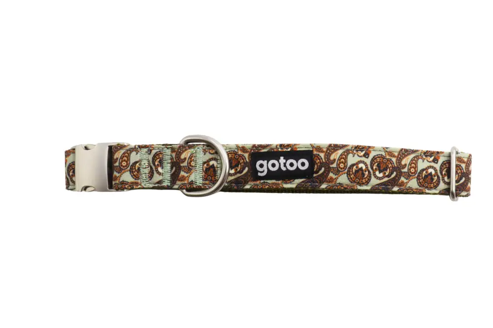 Gotoo – Collier en Paisley Khaki pour Chien Réduction
