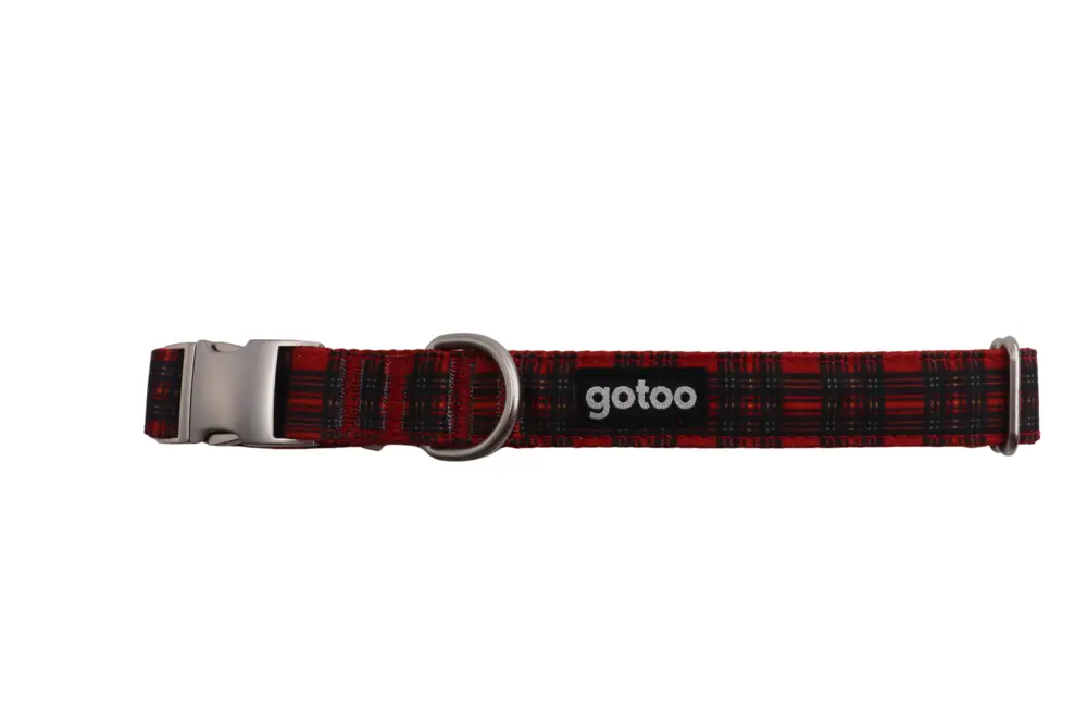 Marque Gotoo - Collier en Tartan Rouge pour chien