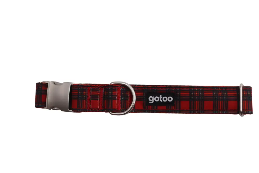 Achat Immédiat Gotoo – Collier en Tartan Rouge pour chien