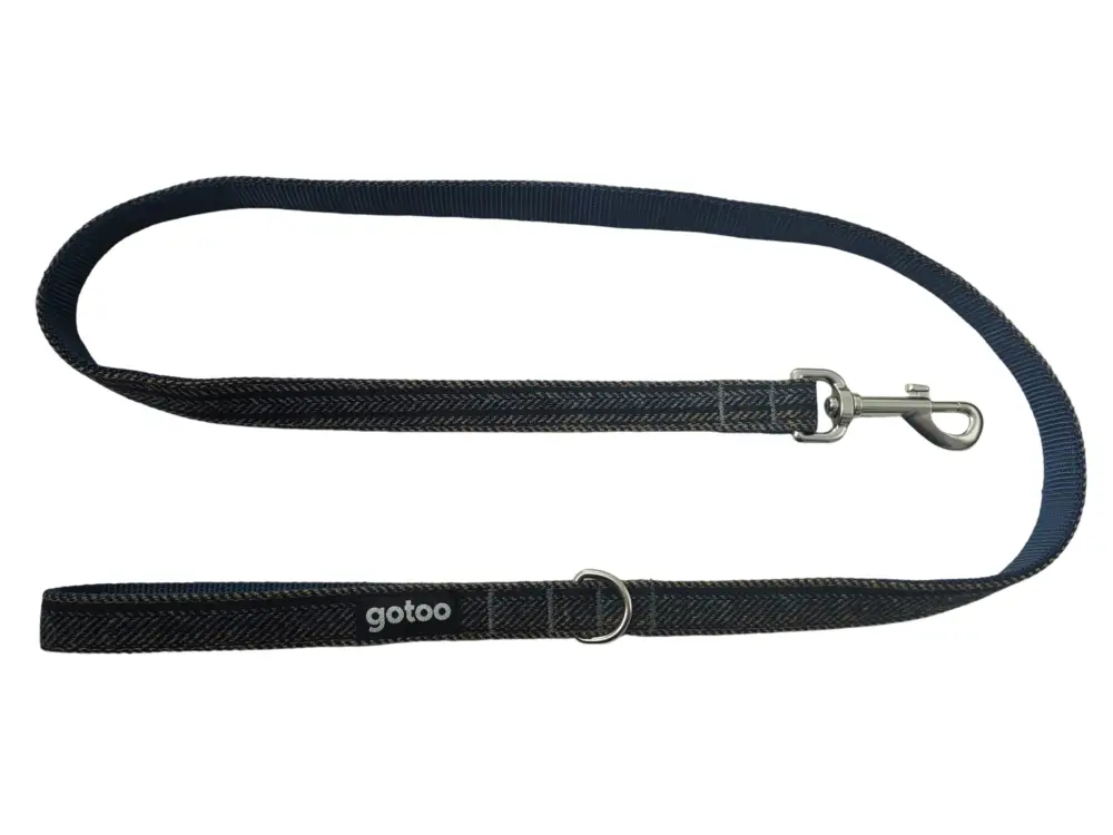 Gotoo – Laisse en Tweed Bleu pour chien – M Prix Promo