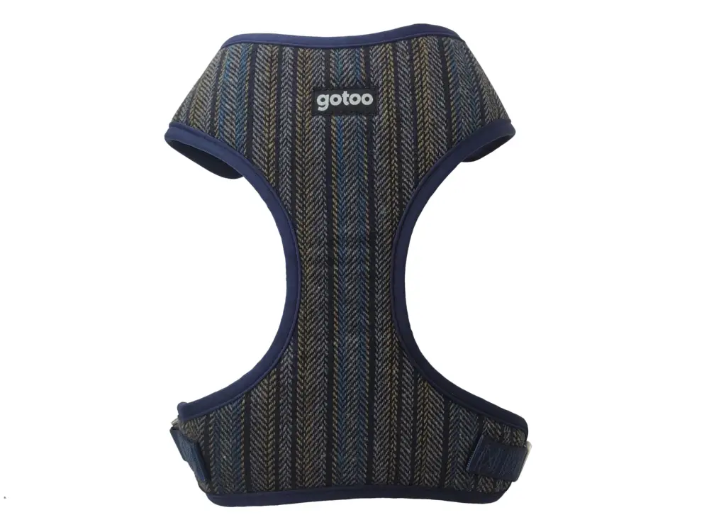 Remise Gotoo - Harnais T-shirt en Tweed Bleu pour Chien