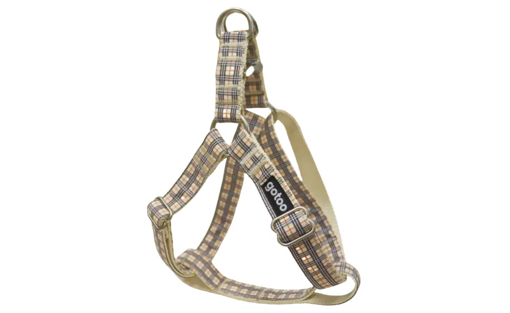 Gotoo - Harnais en Tartan Marron pour Chien Quantité Limitée