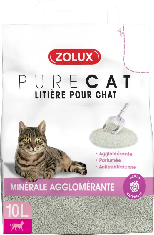 Zolux – Liti&egrave;re Purecat Agglom&eacute;rante Parfum&eacute;e – 10L Satisfait Ou Remboursé