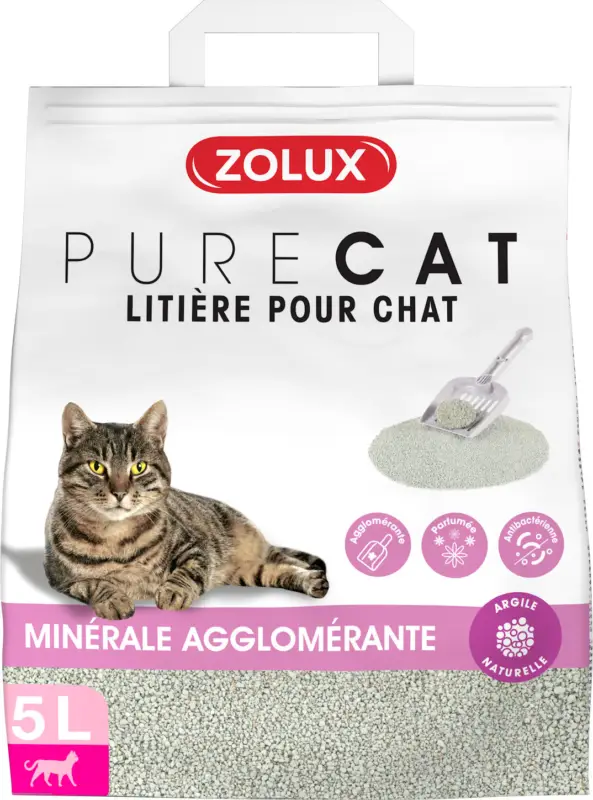 Zolux - Litière Purecat Agglomérante Parfumée - 5L Soldes