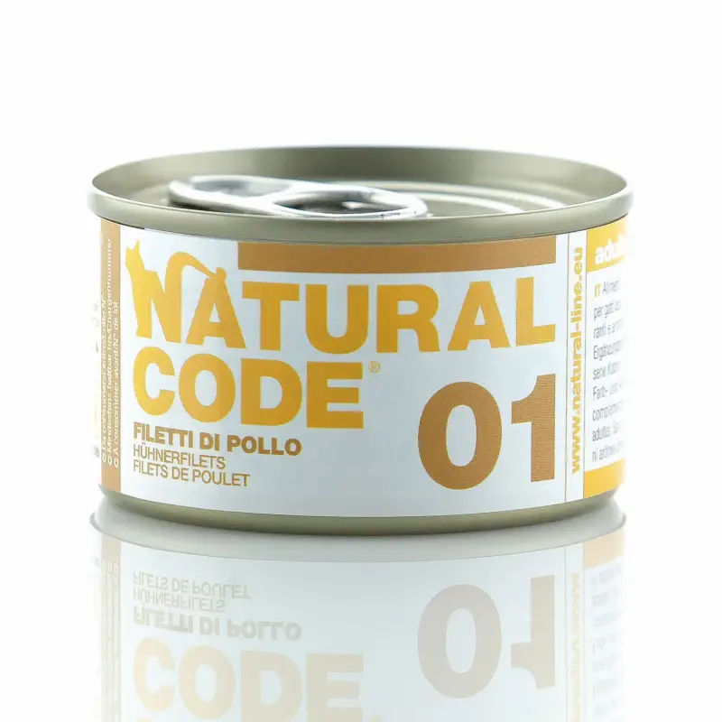 Authentique Natural Code - Filets de poulet 01 pour Chats - 85g