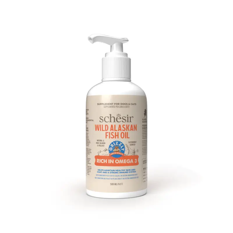Schesir – Huile Au Saumon Sauvage Pour Chiens et Chats – 500ml Bon Marché