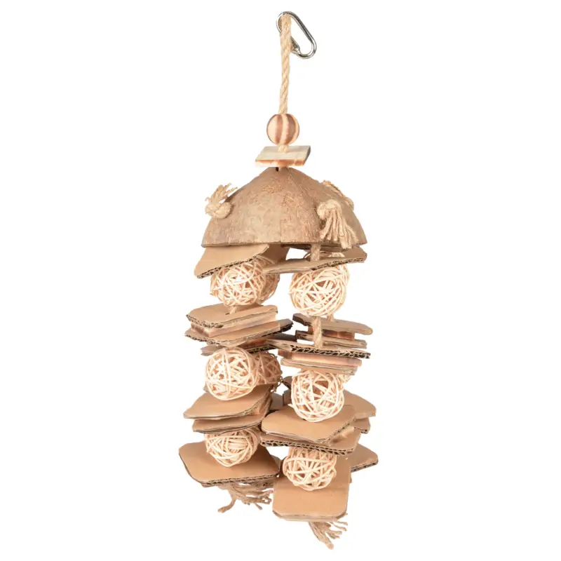 Duvoplus – Jouet Pendentif Coconut Jungle pour Oiseaux – 38×15,3x13cm Solde