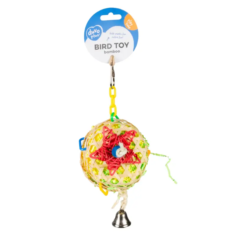 Duvoplus - Jouet Forage Pinata en Bambou pour Oiseaux - 10x15x24cm Meilleur Choix