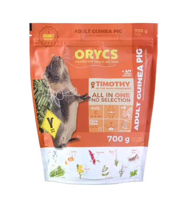 Orycs – Aliment Complet pour Cochon d'inde Adulte – 700g Produit De Marque