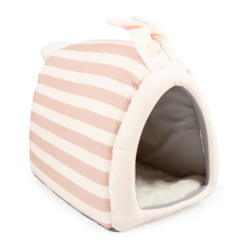 Duvoplus - Striped Maison Lapin en Peluche - 23x32x30cm Certifié