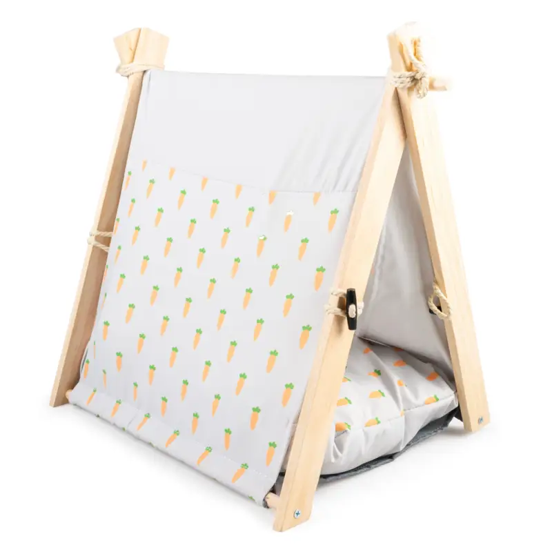 Promotion Duvoplus - Tipi avec Coussin Motif Carottes - 35x41x43,5cm