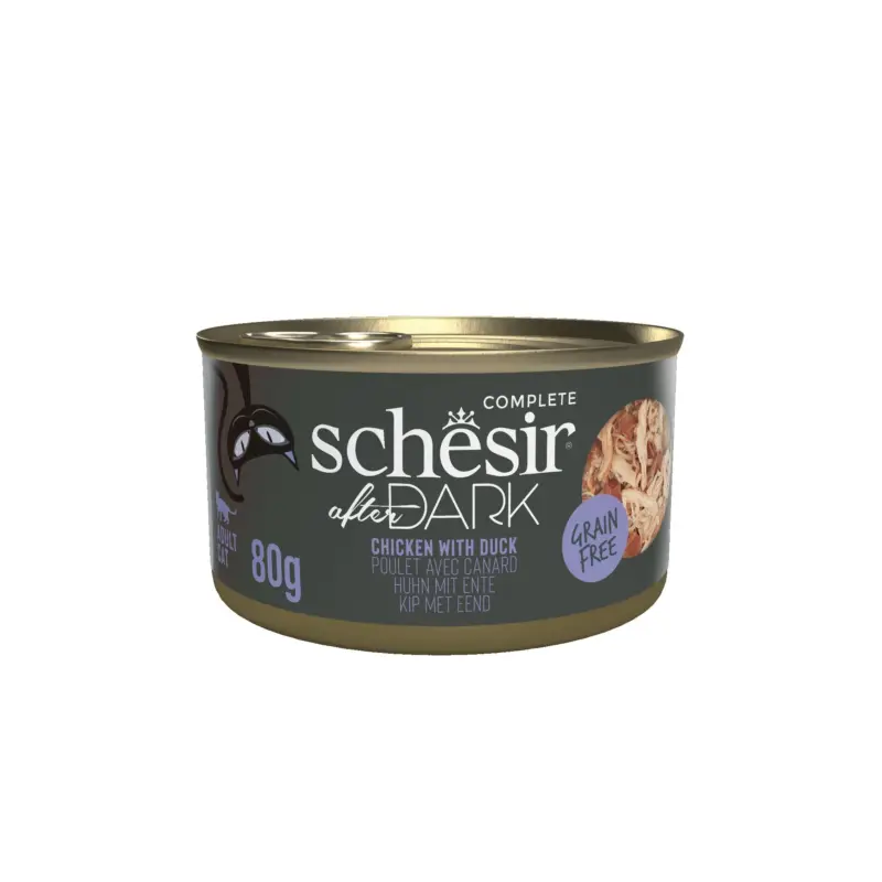 Vente Flash Schesir – Filet De Poulet et Canard En Bouillon After Dark Pour Chats – 80g