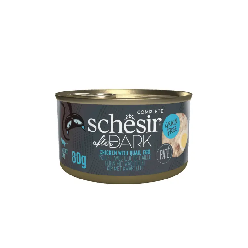 Livraison Express Schesir – P&acirc;t&eacute;e After Dark Au Poulet et Oeuf Pour Chats- 80g