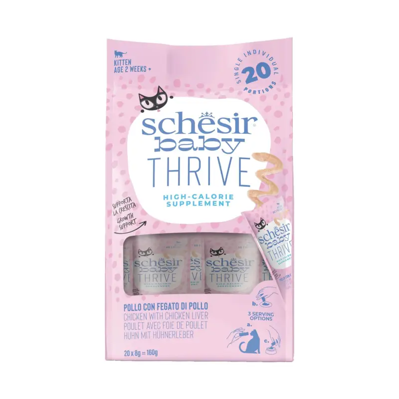 Promotion Schesir – Sachet Baby Thrive Mousse Au Poulet Pour Chats – 20x8g