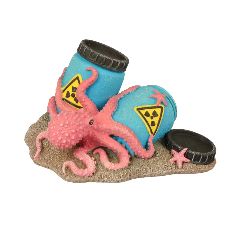 Aquadella – D&eacute;coration Baril Radioactif avec Pieuvre – S Solde