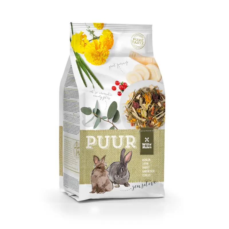 Paiement Sécurisé Witte Molen – Aliment Muesli Puur Lapin Sensitive – 800g