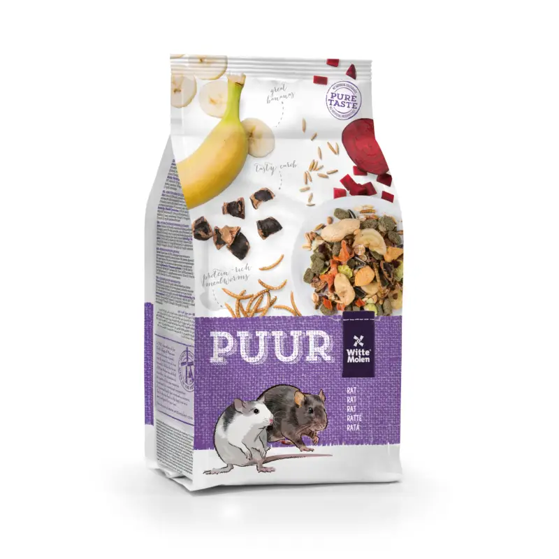 Witte Molen - Aliment Muesli Puur Rat - 2kg Meilleur Prix