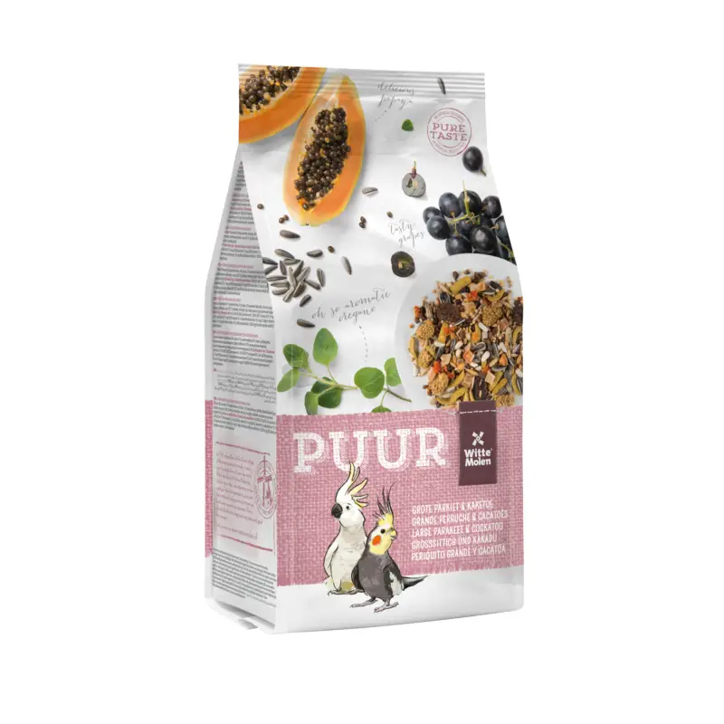 Commander Vite Witte Molen - Mélange de Graines Puur Grande Perruche & Cacatoès - 2Kg