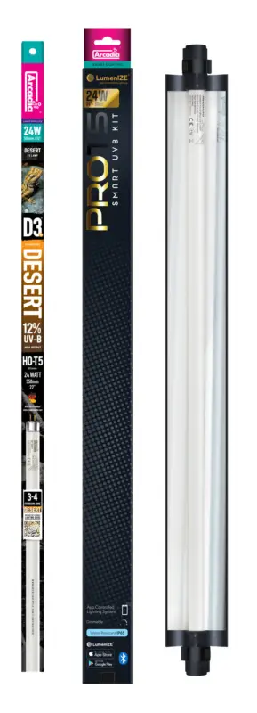 Haute Qualité Arcadia – Luminaire Pro T5 Uvb Kit D3+ 12% Uvb 24 Watt – R&eacute;ptiles