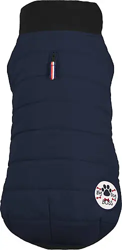 Commander Vite Bobby - Manteau Costaud Bleu Nuit pour Chiens - 52cm/XL
