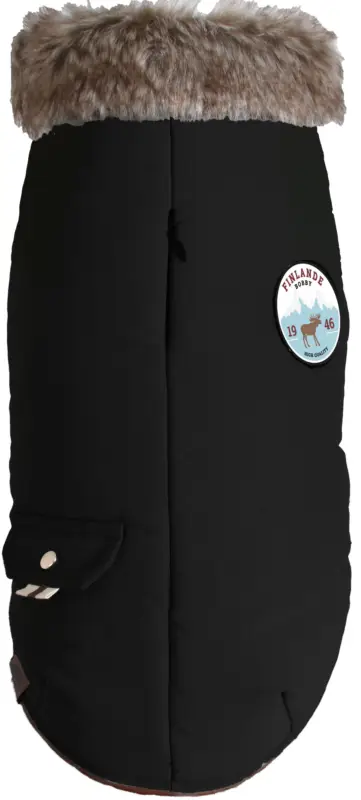 Produit De Marque Bobby - Manteau Finlande Noir pour Chiens - 34cm/S