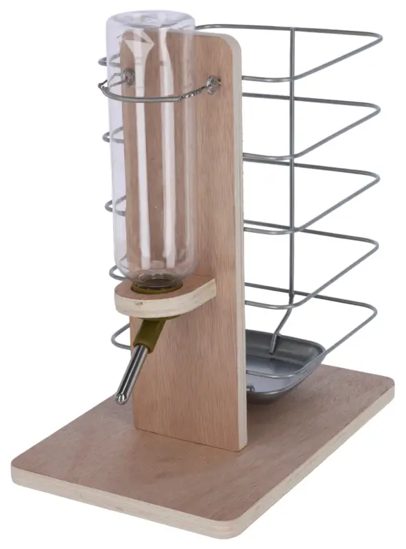 Promotion Kerbl – R&acirc;telier + Coin &agrave; Eau pour Rongeurs – 22,5×15,5x27cm