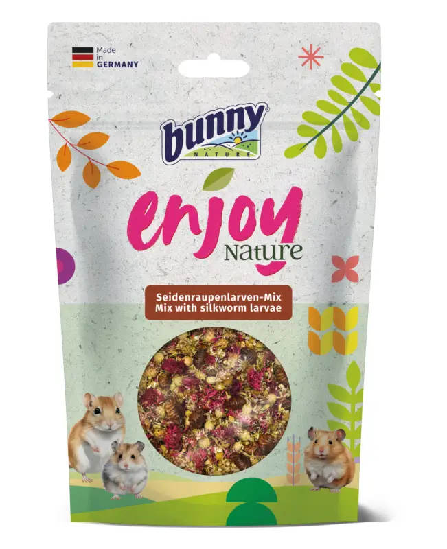Petit Prix Bunny Nature – Snack Enjoy Nature M&eacute;lange aux Larves de Vers &agrave; Soie – 40g
