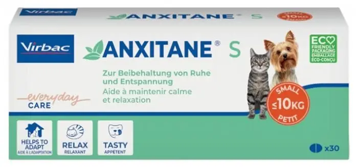 Virbac – Comprim&eacute;s Antixane Calme et Relaxation pour Petits Chiens et Chats – x30 Usine Directe