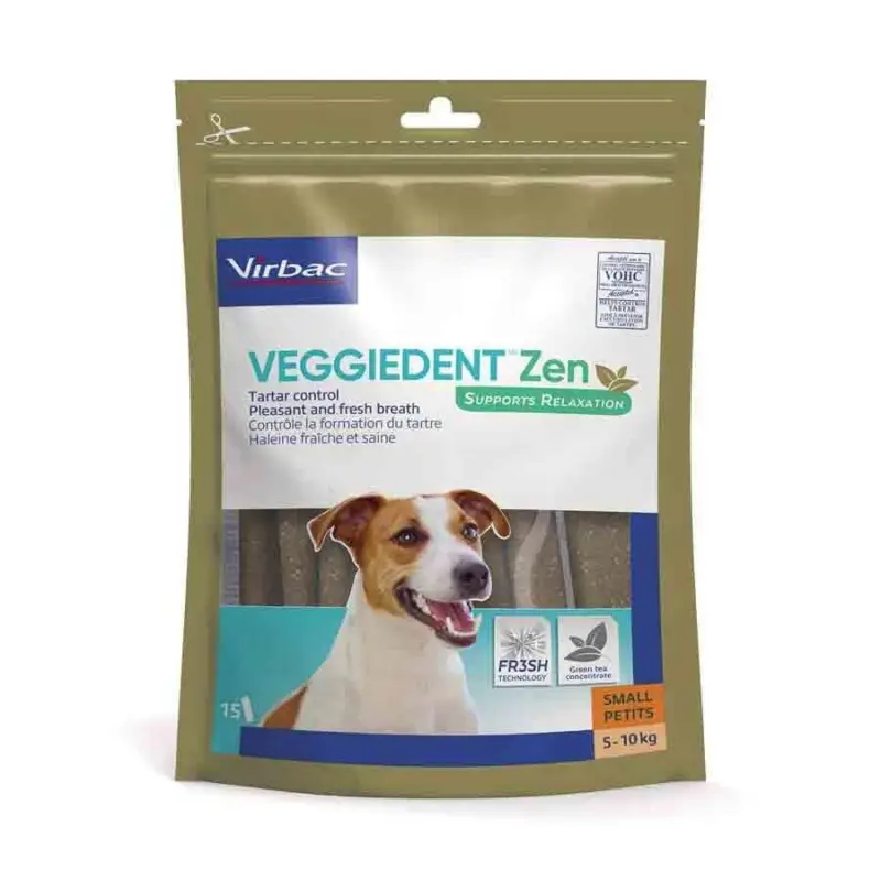 Virbac – Lemelles Veggiedent Zen &agrave; M&acirc;cher S pour Petits Chiens – x15 Acheter En Ligne