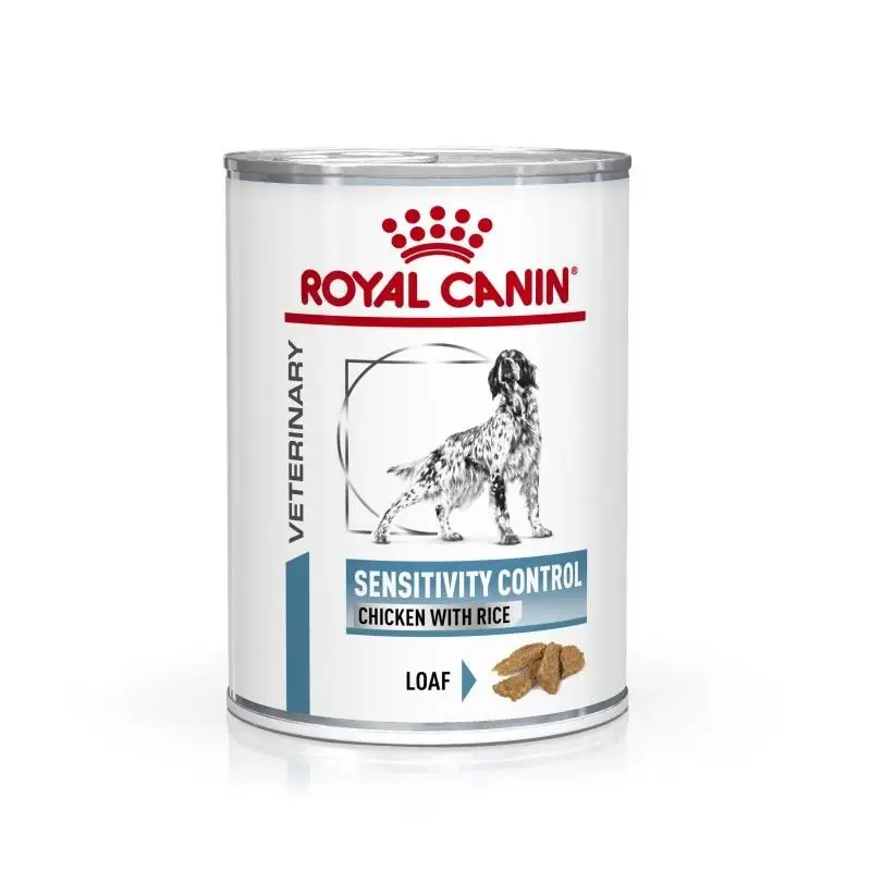 Nouveauté Royal Canin – P&acirc;t&eacute;e Veterinary Diet Dog Sensitivity Control Poulet Pour Chiens – 12x410g