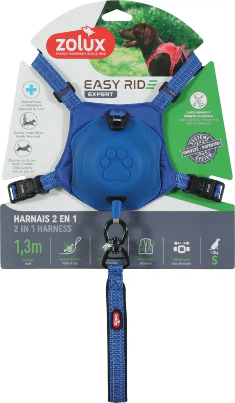 Affaire À Saisir Zolux – Harnais Easyride Bleu pour Chiens