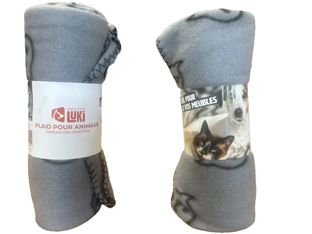 Mon Ami Luki – Plaid Imprim&eacute; Tout Doux pour Chiens et Chats 100x70cm Meilleur Choix