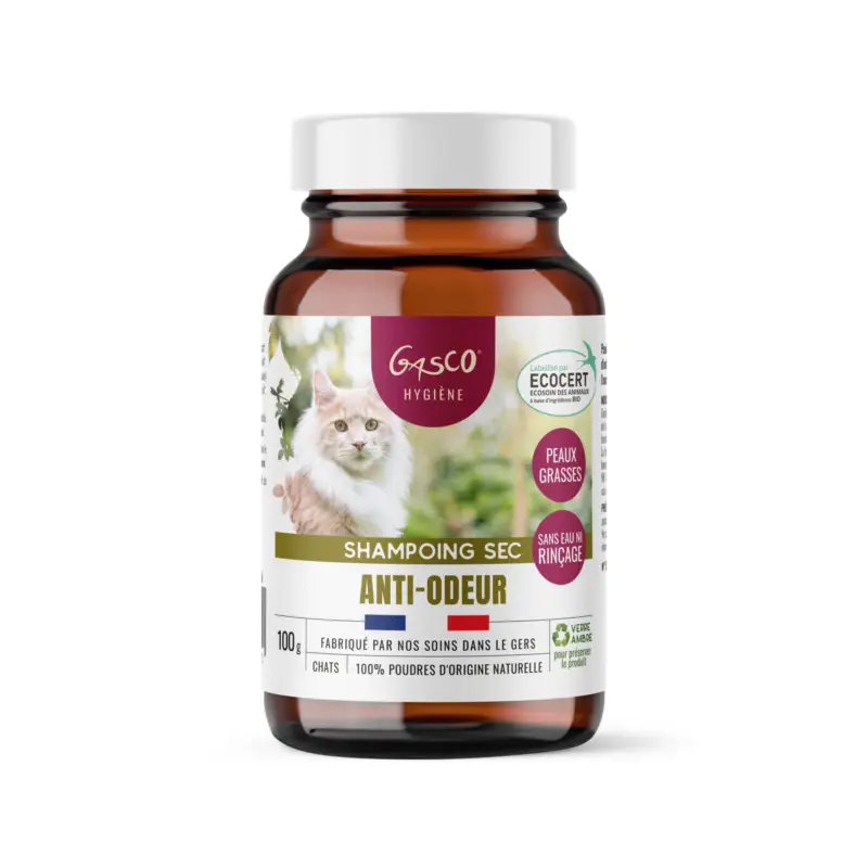 Gasco – Shampoing Sec Peau Grasse Pour Chat – 100g Prix Choc