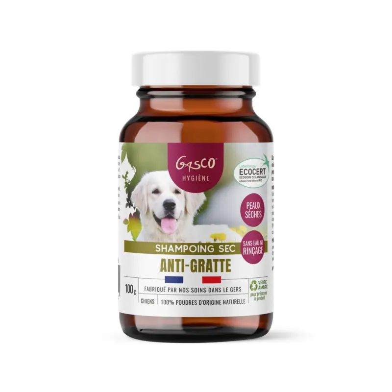Offre Limitée Gasco – Shampoing Sec Peau S&egrave;che Pour Chien – 100g