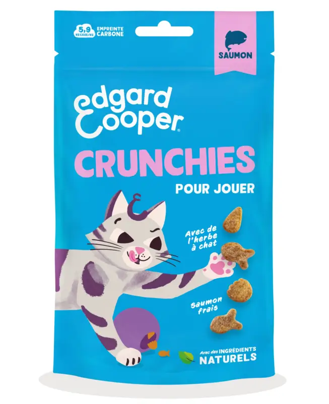 Nouveauté Edgard & Cooper – Friandises Crunchies Au Saumon Pour Chat – 50g