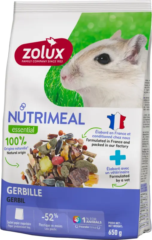 Zolux – M&eacute;lange Aliment Nutrimeal Pour Gerbille – 650g Commander Maintenant