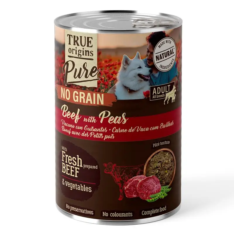 True Origins Pure – P&acirc;t&eacute;e B&oelig;uf et Poids pour Chiens Adultes – 400g Offre Limitée