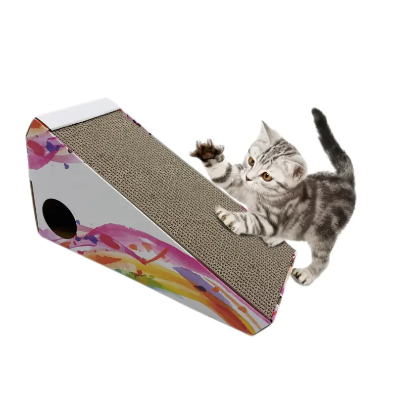 Expédié Aujourd&rsquo;hui Leeby – Griffoir Pente en Carton pour Chats – 45×19,5x25cm