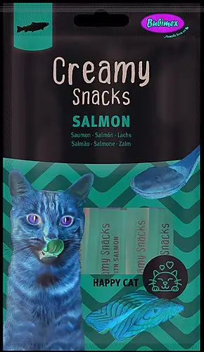 Authentique Bubimex – Cr&egrave;me &agrave; L&eacute;cher x4 Saumon pour Chats – 60g
