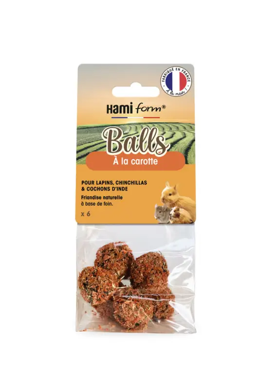 Acheter Direct Hamiform – Friandises Balls &agrave; la Carotte pour Rongeurs – x6