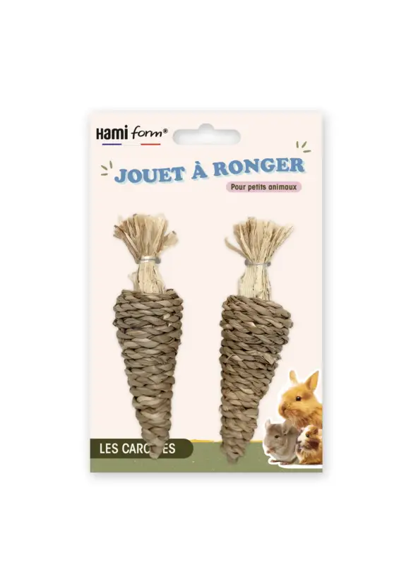 Hamiform – Jouet &agrave; Ronger Carottes pour Lapins – x2 Produit De Marque
