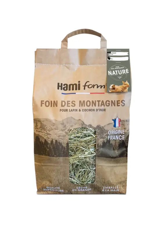 Promotion Saisonnière Hamiform – Foin des Montagne Nature pour Lapin & Cochons d'Indes – 8,5L