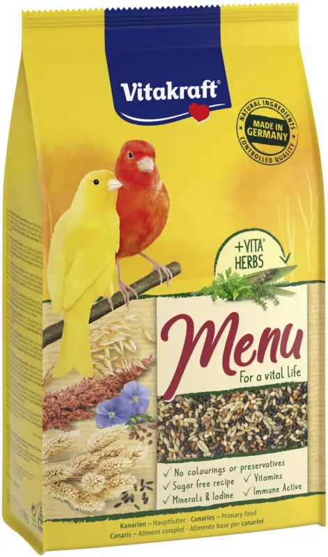 Vitakraft – Menu +Vita Herbs pour Canaris – 1Kg Nouvelle Collection