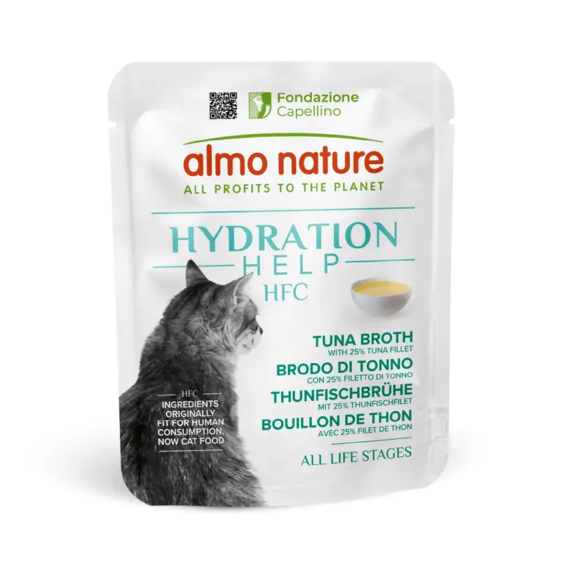 Prix Promo Almo Nature – Pochon HFC Hydratation Help Bouillon de Thon pour Chats – 50g