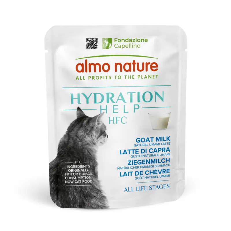 Seulement Aujourd&rsquo;hui Almo Nature – Pochon HFC Hydratation Help Bouillon Lait de Ch&egrave;vre pour Chats – 50g